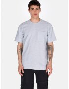 COLIN'S Tricou uni cu buzunar pe piept - Gri melange