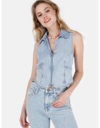 COLIN'S Vesta din denim cu fermoar - Albastru lavanda