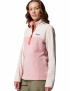 Columbia Bluza din fleece cu fermoar scurt - pentru trekking - Roz pastel/Alb murdar