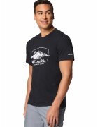 Columbia Tricou de bumbac organic cu imprimeu grafic si logo Path Lake - Gri/Negru stins