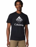 Columbia Tricou de bumbac organic Rapid Ridge - Alb/Negru