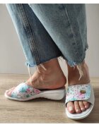 Comoda Saboti Medicali Dama Velcrone Rosi Gr Albi + Celeste - Alb - Alb