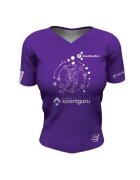 Compressport Tricou alergare dama Share Your Run Mov/Alb - Mov