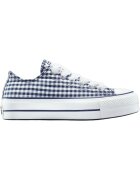 Converse Tenisi Chuck Taylor All Star cu platforma si carouri - Albastru
