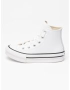 Converse Tenisi Chuck Taylor All Star de piele cu platforma - Alb optic