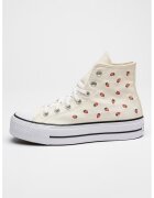 Converse Tenisi flatform cu broderie cu fructe Lift - Rosu/Crem