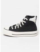 Converse Tenisi mid-high de piele intoarsa cu insertie de blana sintetica - Alb/Negru