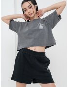 Converse Tricou crop Boxy - Gri inchis melange