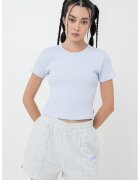 Converse Tricou crop slim-fit - Albastru deschis