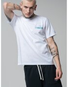 Converse Tricou cu imprimeu pe spate Undersea - Alb/Albastru aquamarin