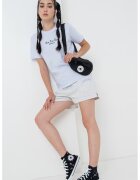 Converse Tricou de bumbac cu logo brodat - Lila/Albastru