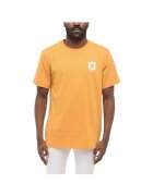 Converse Tricou Square Logo Minimal - Portocaliu