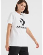 Converse Tricou unisex de bumbac cu model chevron Go-To-Star - Negru/Alb optic