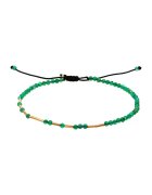 CORINA MARDARI Bratara ajustabila cu margele de onix - Verde/Auriu