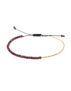 CORINA MARDARI Bratara din aur filat de 14K/20 cu margele din garnet - Auriu/Visiniu