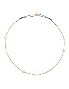 CORINA MARDARI Colier ajustabil din aur filat de 14K/20 cu perle - Alb/Auriu