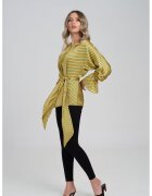 Couture de Marie Bluza din satin cu model in dungi - Galben