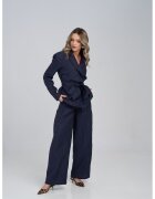 Couture de Marie pantaloni ampli de in in dungi - Bleumarin