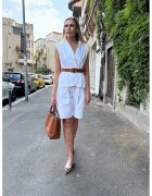 Couture de Marie Pantaloni scurti din amestec de bumbac - Alb optic
