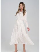 Couture de Marie Rochie cu nasturi si buline - Alb