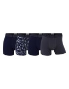 CR7 Set de boxeri cu banda elastica in talie - 4 piese - Gri/Albastru