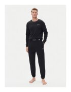 CR7 Underwear Pijama lunga barbati bumbac - negru