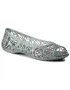 Crocs Balerini Kids' Isabella Glitter Flat GS - US Argintiu - Silver - Argintiu