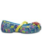 Crocs Balerini Kids' Lina Graphic Flat - US Albastru - Electric Blue - Alb