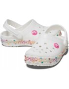 Crocs Saboti Copii - Crocband Stretch Necklace Clog Kids - Alb
