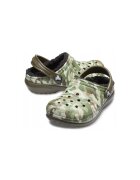 Crocs Saboti cu blana copii - ™ Classic Lined Clog - Spuma Croslite™ - Verde inchis