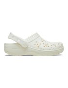 Crocs Saboti cu decupaje florale - Alb murdar
