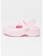 Crocs Saboti cu logo in relief - Roz pal