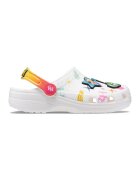 Crocs Saboti cu talismane - Alb/Verde/Roz deschis