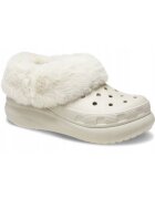 Crocs Saboti Izolati Femei - Furever Crush 208446 Clog - Alb - Bej