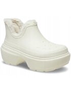 Crocs Saboti Izolati Platforma Femei - Stomp Lined Shorty Boot - Bej - Bej