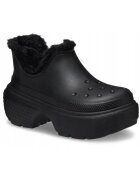 Crocs Saboti Izolati Platforma Femei - Stomp Lined Shorty Boot - Negru - Negru