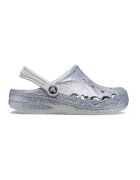 Crocs Saboti slingback cu aspect stralucitor - Argintiu