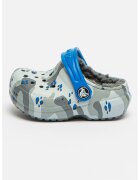 Crocs Saboti slingback cu captuseala din material teddy Classic Line - Gri/Albastru