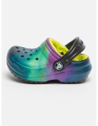 Crocs Saboti slingback cu captuseala din material teddy Classic Line - Multicolor