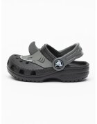 Crocs Saboti slingback cu design rechin Fun Lab - Negru/Gri