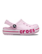 Crocs Saboti slingback cu logo in relief pe talpa - Alb/Roz pastel