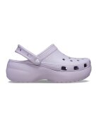 Crocs Saboti slingback cu model perforat si talpa flatform - Lila