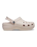 Crocs Saboti slingback cu model perforat si talpa flatform - Roz pal