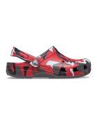 Crocs Saboti slingback cu model - Rosu/Alb/Gri