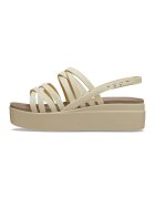Crocs Sandale wedge cu logo Brooklyn - Bej