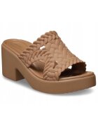 Crocs Slapi Coturn Femei - Brooklyn Woven Heel 209979 Slide - Maro - Maro