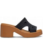 Crocs Slapi Femei - Brooklyn Woven Heel 209979 Slide - Negru - Negru