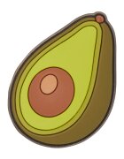 Crocs Talisman avocado - pentru saboti Jibbitz - Verde/Maro
