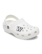 Crocs Talisman cu litera W Jibbitz™ - Alb/Negru/Gri cenusiu