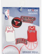 Crocs Talisman cu tematica Chicago Bulls Jibbitz™ - Rosu/Alb/Negru